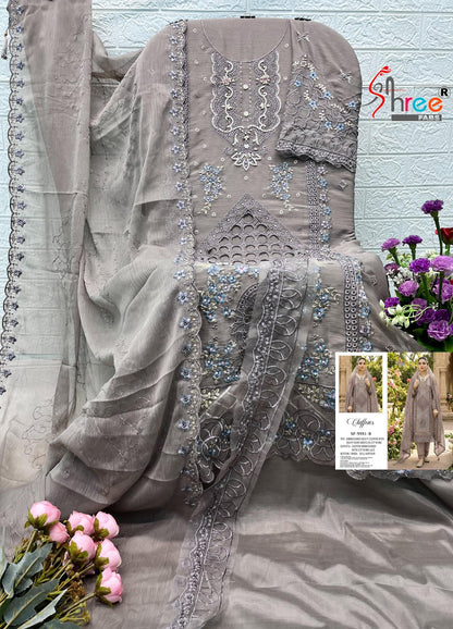 Sf 5551 Shree Fabs Chiffon Pakistani Salwar Suits Supplier India