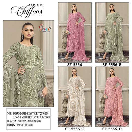 Sf 5556 Shree Fabs Chiffon Pakistani Salwar Suits Manufacturer