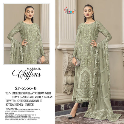 Sf 5556 Shree Fabs Chiffon Pakistani Salwar Suits Manufacturer