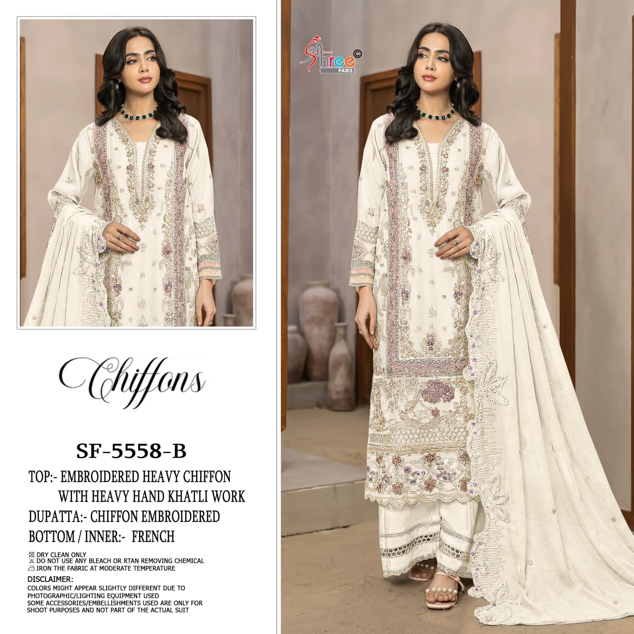 Sf 5558 Shree Fabs Chiffon Pakistani Salwar Suits Exporter Gujarat