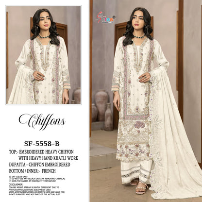 Sf 5558 Shree Fabs Chiffon Pakistani Salwar Suits Exporter Gujarat