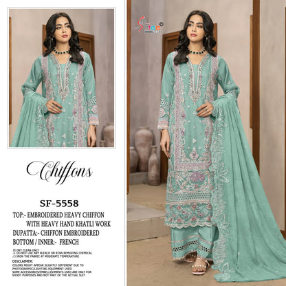 Sf 5558 Shree Fabs Chiffon Pakistani Salwar Suits Exporter Gujarat