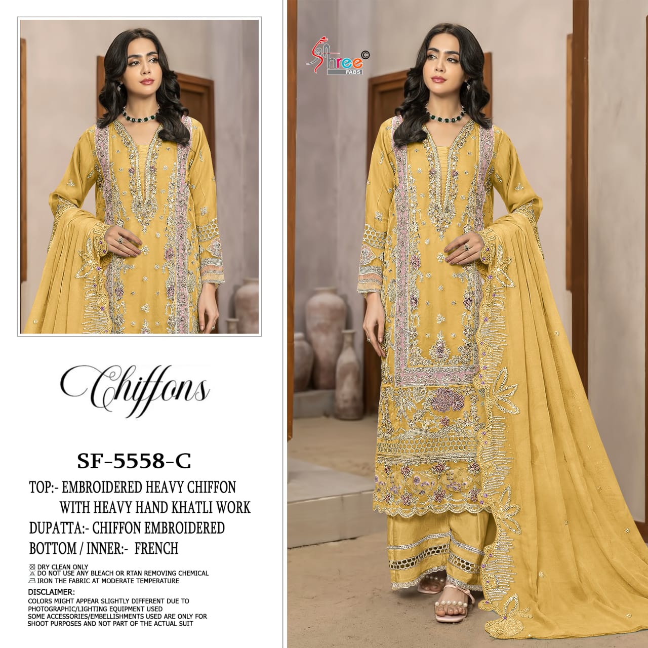 Sf 5558 Shree Fabs Chiffon Pakistani Salwar Suits Exporter Gujarat