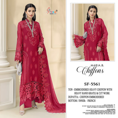 Sf 5561 Abcd Shree Fabs Chiffon Pakistani Salwar Suits Manufacturer India