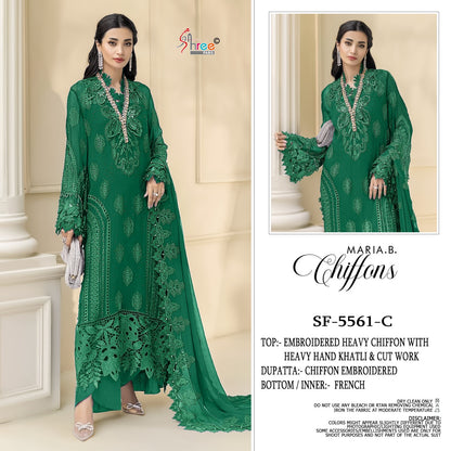 Sf 5561 Abcd Shree Fabs Chiffon Pakistani Salwar Suits Manufacturer India