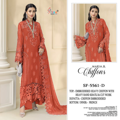 Sf 5561 Abcd Shree Fabs Chiffon Pakistani Salwar Suits Manufacturer India