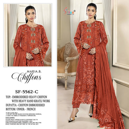 Sf 5562 Shree Fabs Chiffon Pakistani Salwar Suits Manufacturer