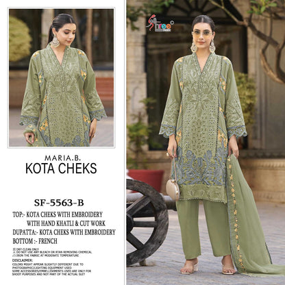 Sf 5563 Shree Fabs Kota Checks Pakistani Salwar Suits Exporter India