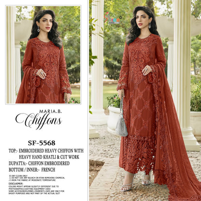 Sf 5568 Shree Fabs Chiffon Pakistani Salwar Suits Wholesale Price