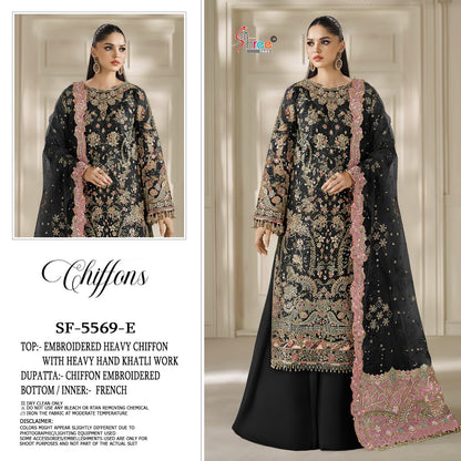 Sf 5569 Efgh Shree Fabs Chiffon Pakistani Salwar Suits Supplier India