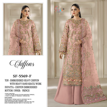 Sf 5569 Efgh Shree Fabs Chiffon Pakistani Salwar Suits Supplier India