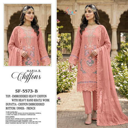 Sf 5573 Shree Fabs Chiffon Pakistani Salwar Suits Supplier Ahmedabad
