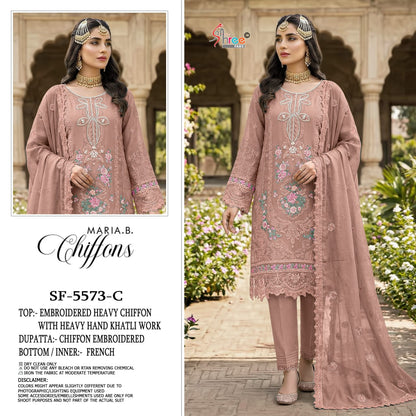 Sf 5573 Shree Fabs Chiffon Pakistani Salwar Suits Supplier Ahmedabad