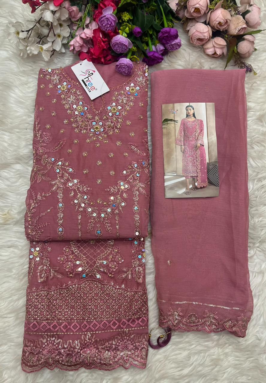 Sf 5579 Shree Fabs Chiffon Pakistani Salwar Suits Wholesaler