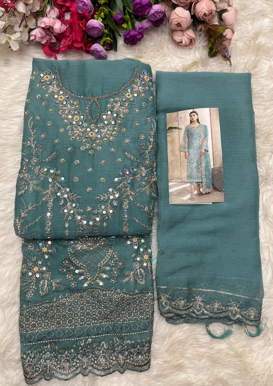 Sf 5579 Shree Fabs Chiffon Pakistani Salwar Suits Wholesaler