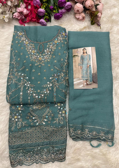 Sf 5579 Shree Fabs Chiffon Pakistani Salwar Suits Wholesaler