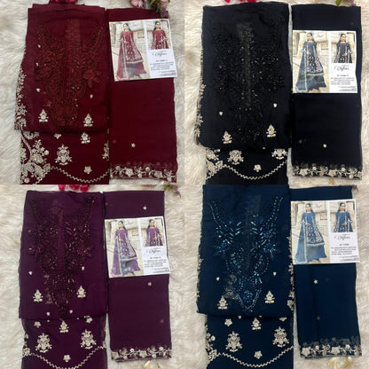 Sf 5580 Shree Fabs Chiffon Pakistani Salwar Suits Wholesale Rate