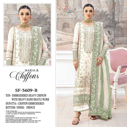 Sf 5609 Shree Fabs Chiffon Pakistani Salwar Suits Exporter India