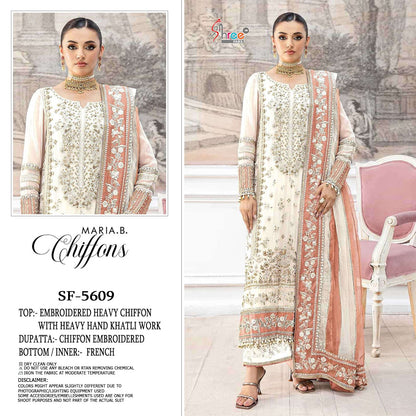 Sf 5609 Shree Fabs Chiffon Pakistani Salwar Suits Exporter India