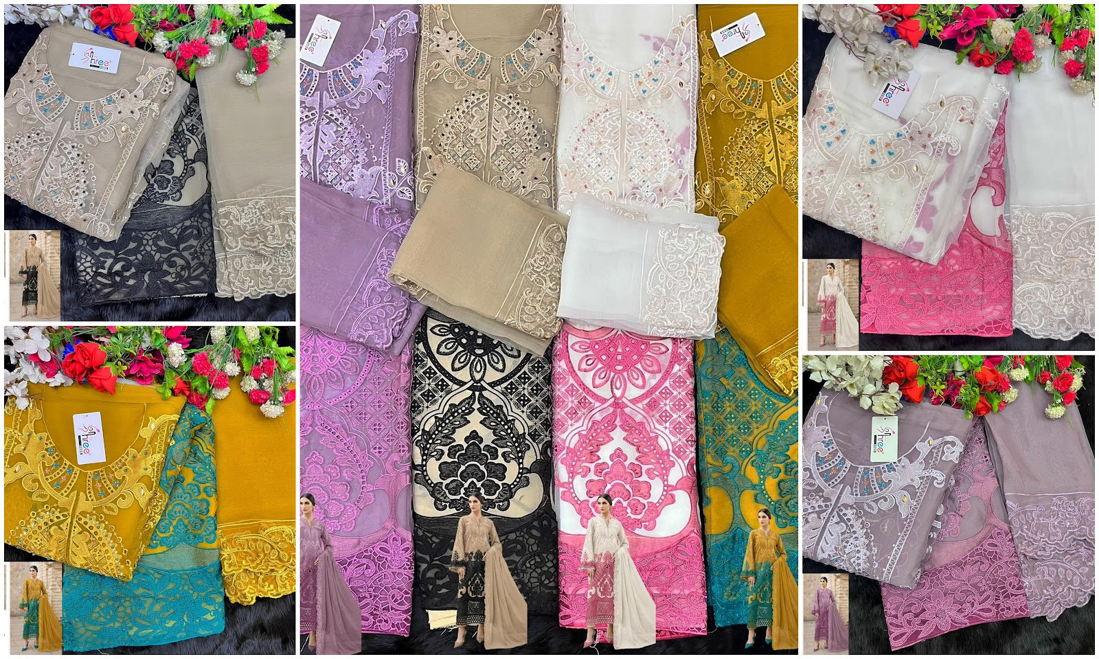 Sf 5615 Shree Fabs Chiffon Pakistani Salwar Suits Wholesaler Gujarat