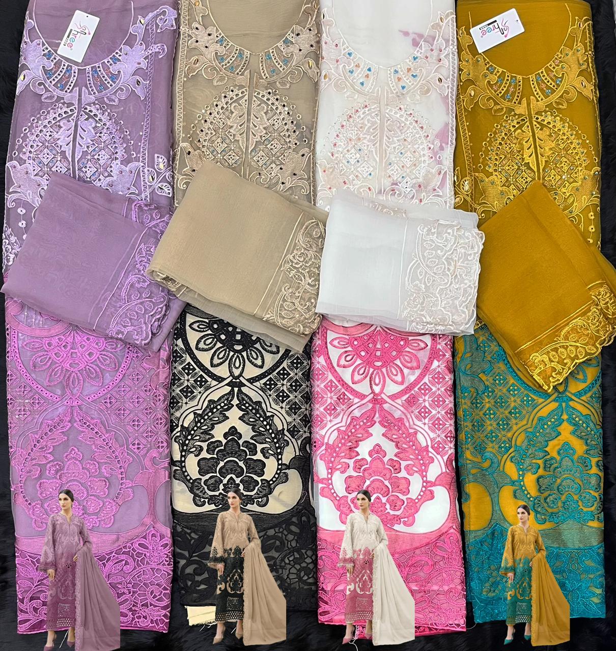 Sf 5615 Shree Fabs Chiffon Pakistani Salwar Suits Wholesaler Gujarat