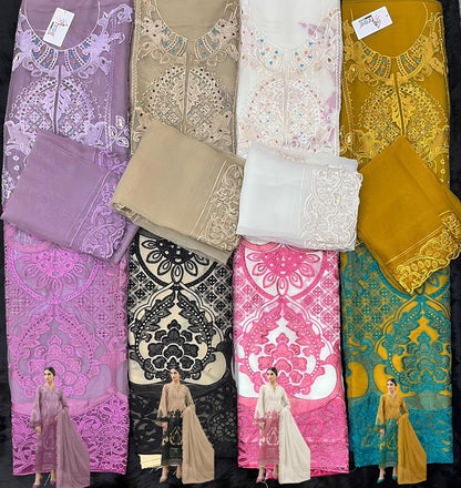 Sf 5615 Shree Fabs Chiffon Pakistani Salwar Suits Wholesaler Gujarat