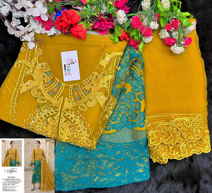 Sf 5615 Shree Fabs Chiffon Pakistani Salwar Suits Wholesaler Gujarat
