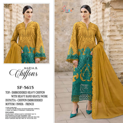 Sf 5615 Shree Fabs Chiffon Pakistani Salwar Suits Wholesaler Gujarat