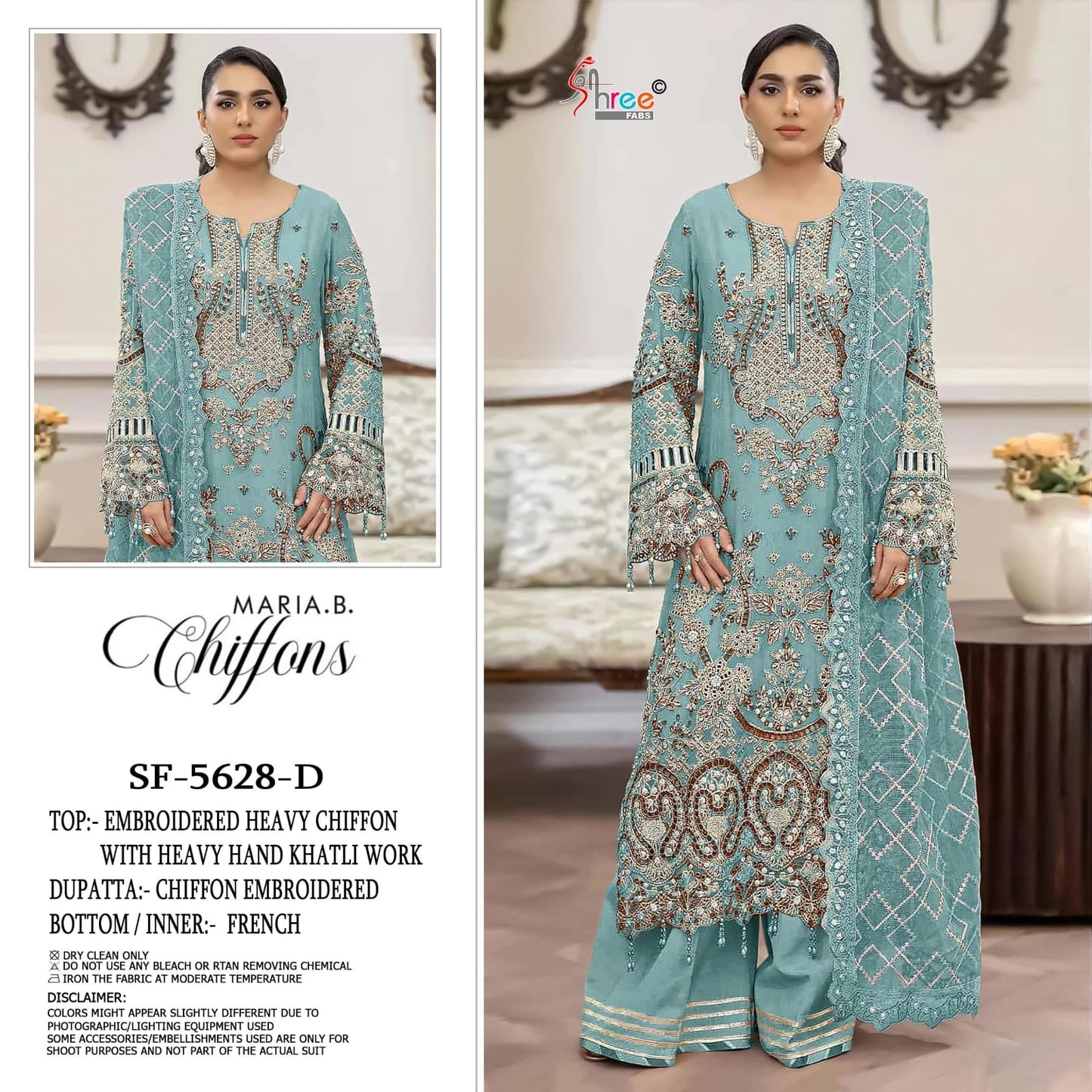 Sf 5628 Shree Fabs Chiffon Pakistani Salwar Suits Wholesale Price