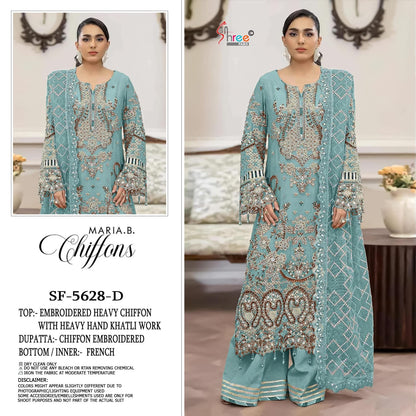 Sf 5628 Shree Fabs Chiffon Pakistani Salwar Suits Wholesale Price