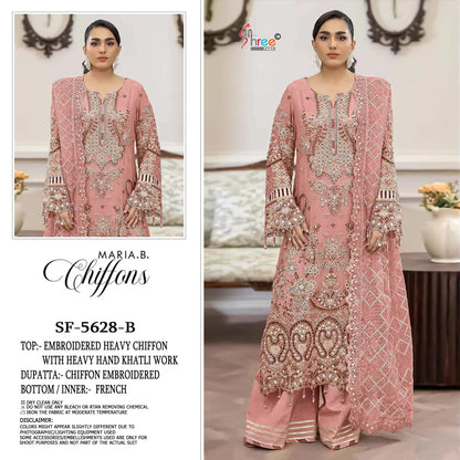 Sf 5628 Shree Fabs Chiffon Pakistani Salwar Suits Wholesale Price