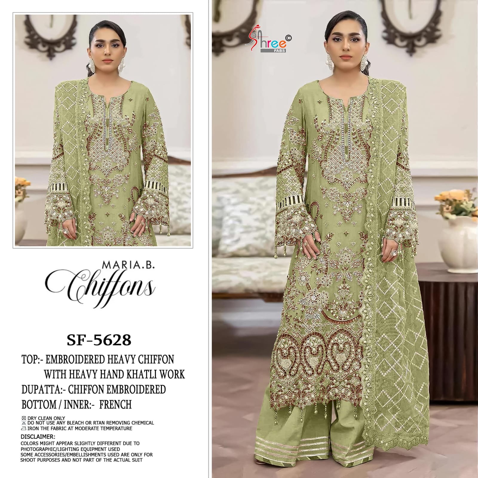 Sf 5628 Shree Fabs Chiffon Pakistani Salwar Suits Wholesale Price