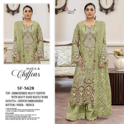 Sf 5628 Shree Fabs Chiffon Pakistani Salwar Suits Wholesale Price
