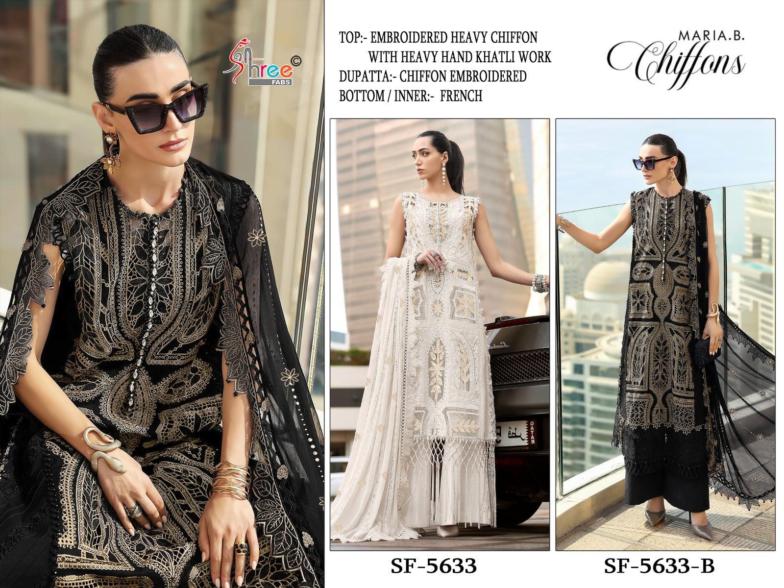Sf 5633 B Shree Fabs Chiffon Pakistani Salwar Suits Wholesale Price