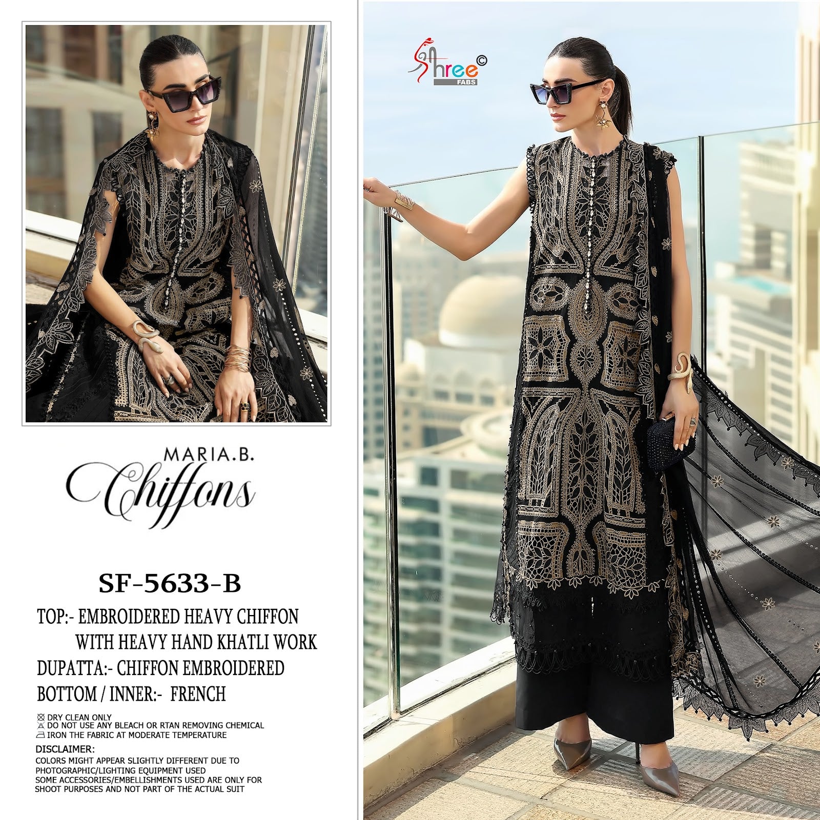 Sf 5633 B Shree Fabs Chiffon Pakistani Salwar Suits Wholesale Price
