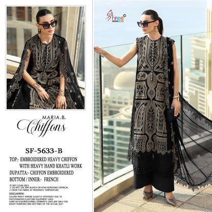 Sf 5633 B Shree Fabs Chiffon Pakistani Salwar Suits Wholesale Price