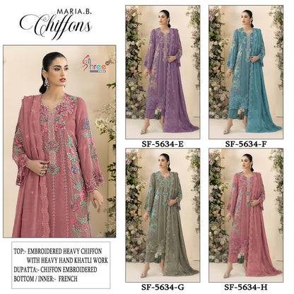 Sf 5634 Shree Fabs Chiffon Pakistani Salwar Suits Manufacturer