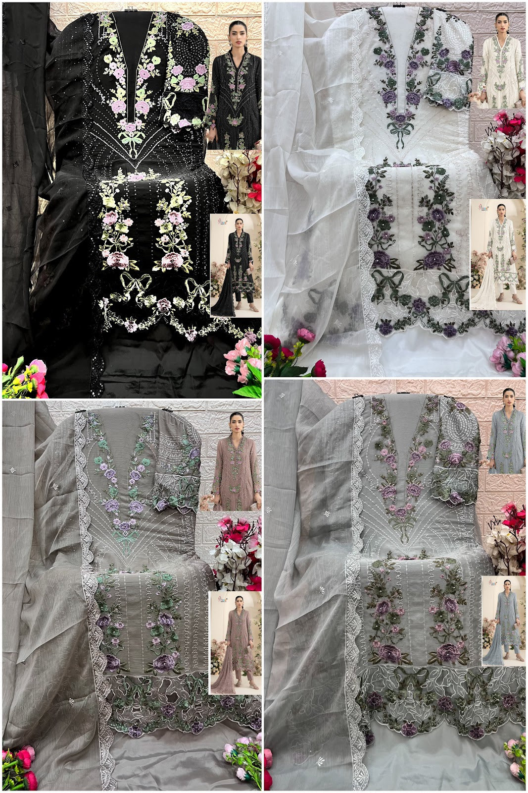 Sf 5635 Shree Fabs Chiffon Pakistani Salwar Suits Wholesaler Gujarat