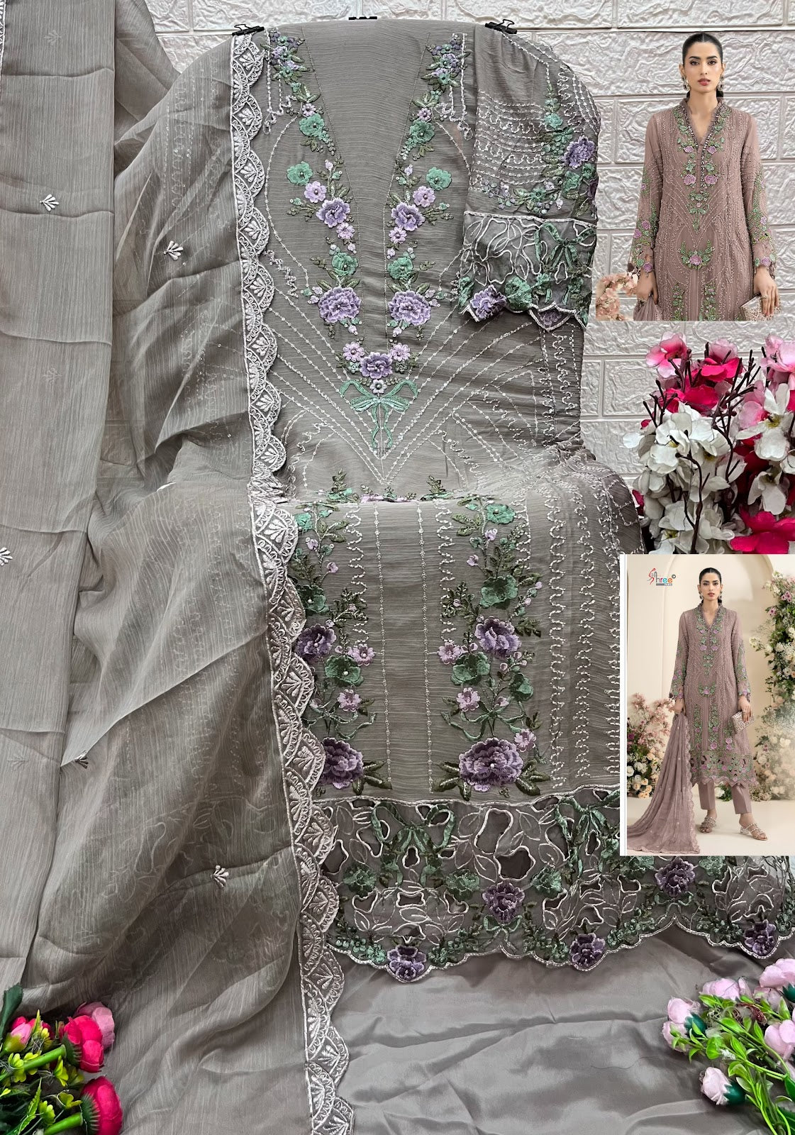 Sf 5635 Shree Fabs Chiffon Pakistani Salwar Suits Wholesaler Gujarat