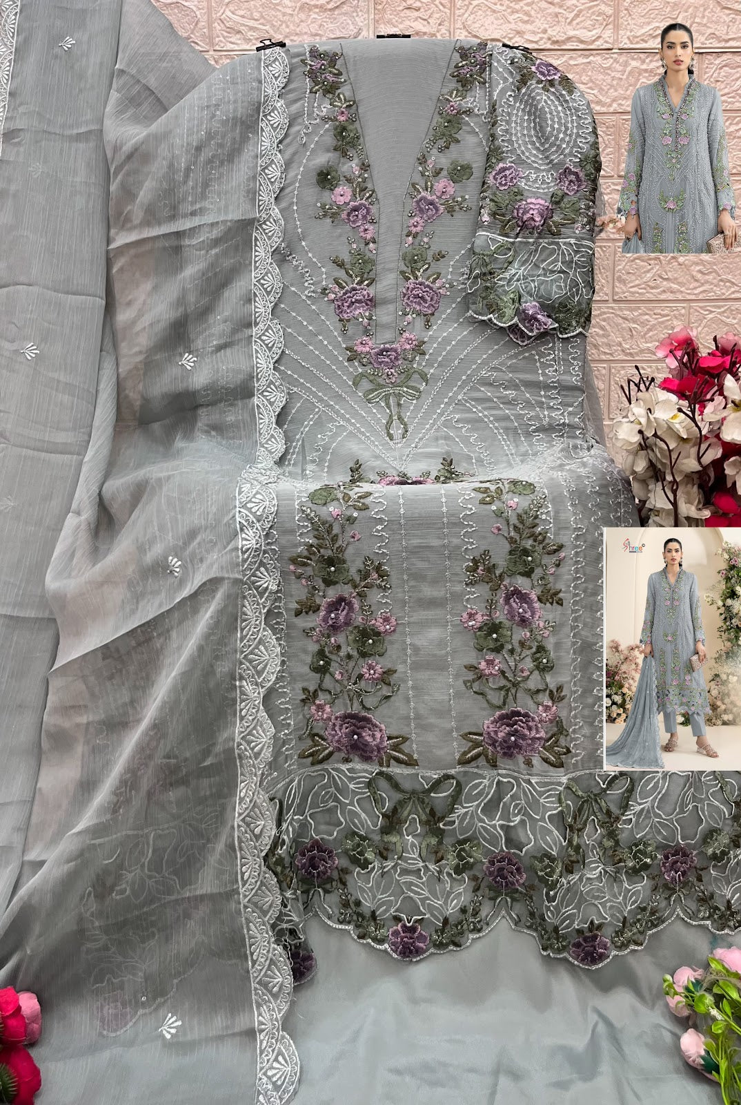 Sf 5635 Shree Fabs Chiffon Pakistani Salwar Suits Wholesaler Gujarat