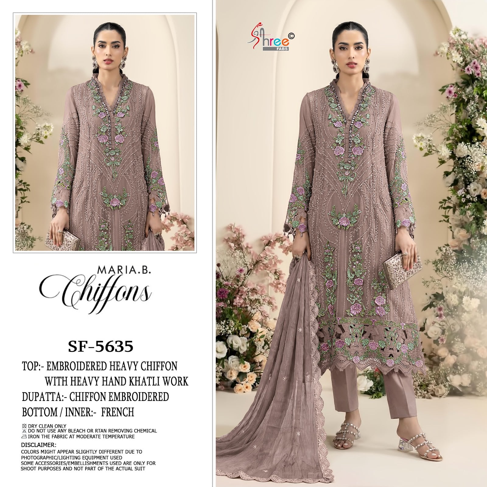 Sf 5635 Shree Fabs Chiffon Pakistani Salwar Suits Wholesaler Gujarat