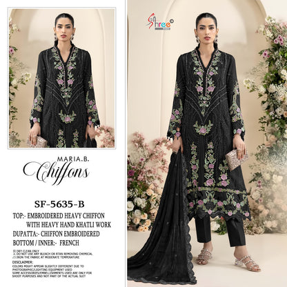 Sf 5635 Shree Fabs Chiffon Pakistani Salwar Suits Wholesaler Gujarat