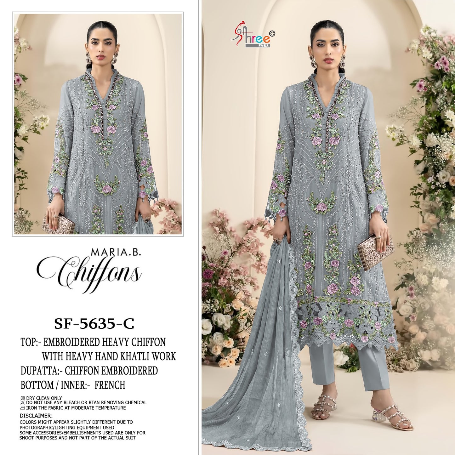 Sf 5635 Shree Fabs Chiffon Pakistani Salwar Suits Wholesaler Gujarat