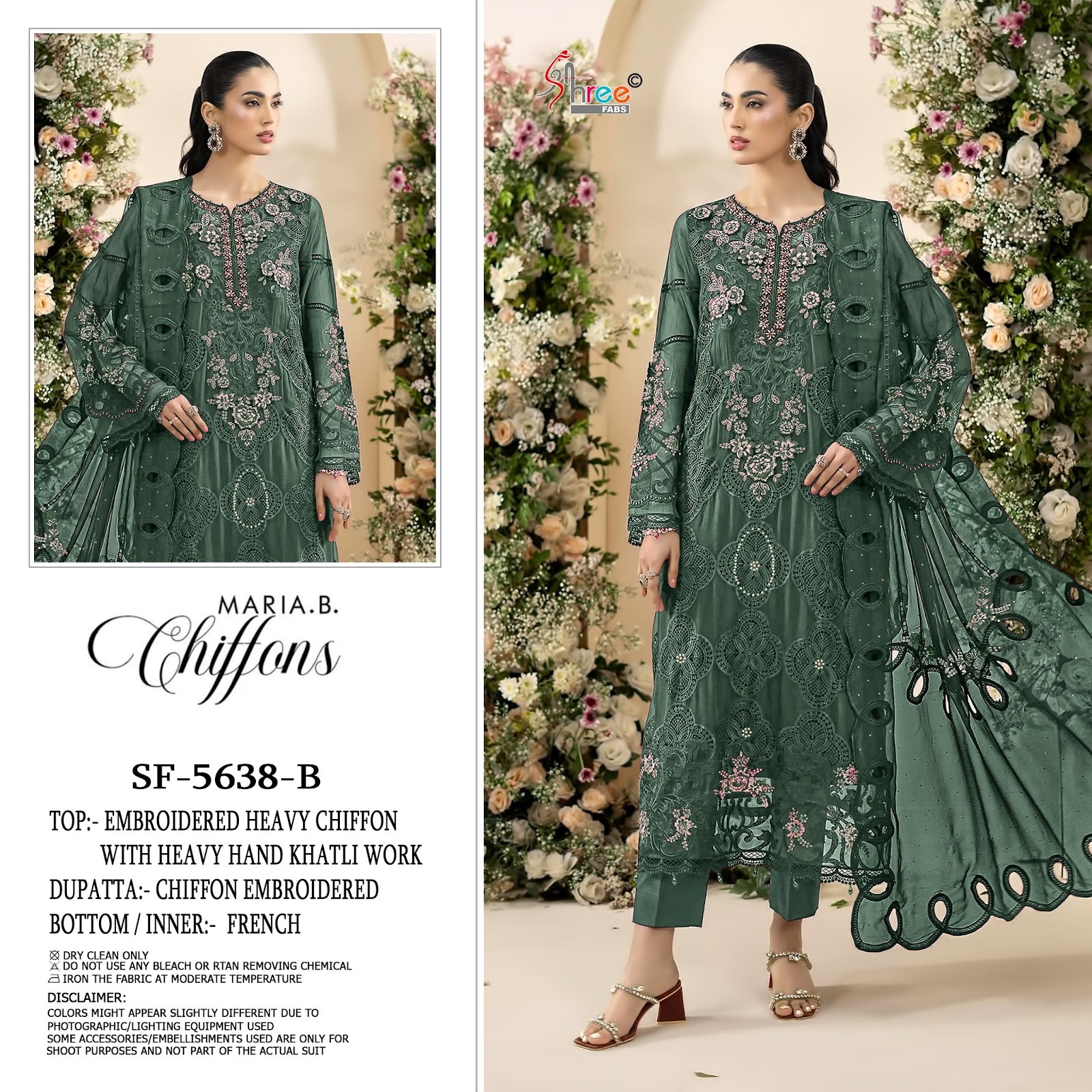 Sf 5638 Shree Fabs Chiffon Pakistani Salwar Suits Exporter