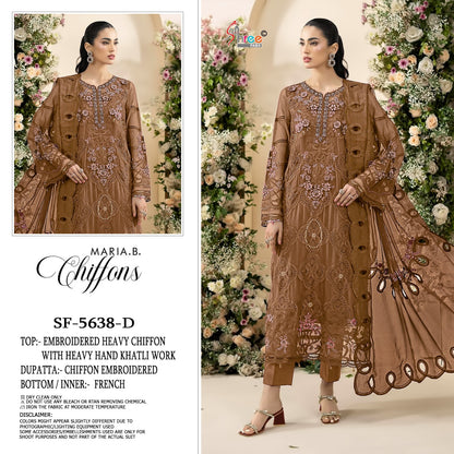 Sf 5638 Shree Fabs Chiffon Pakistani Salwar Suits Exporter