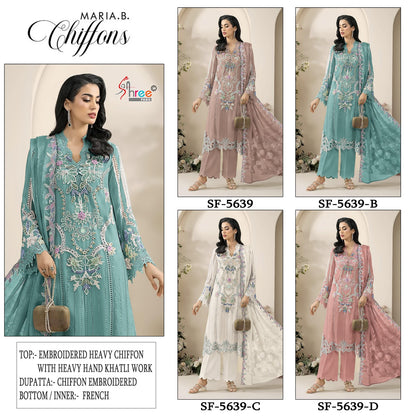 Sf 5639 Shree Fabs Chiffon Pakistani Salwar Suits Exporter Gujarat