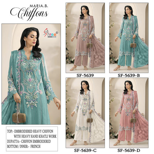Sf 5639 Shree Fabs Chiffon Pakistani Salwar Suits Exporter Gujarat