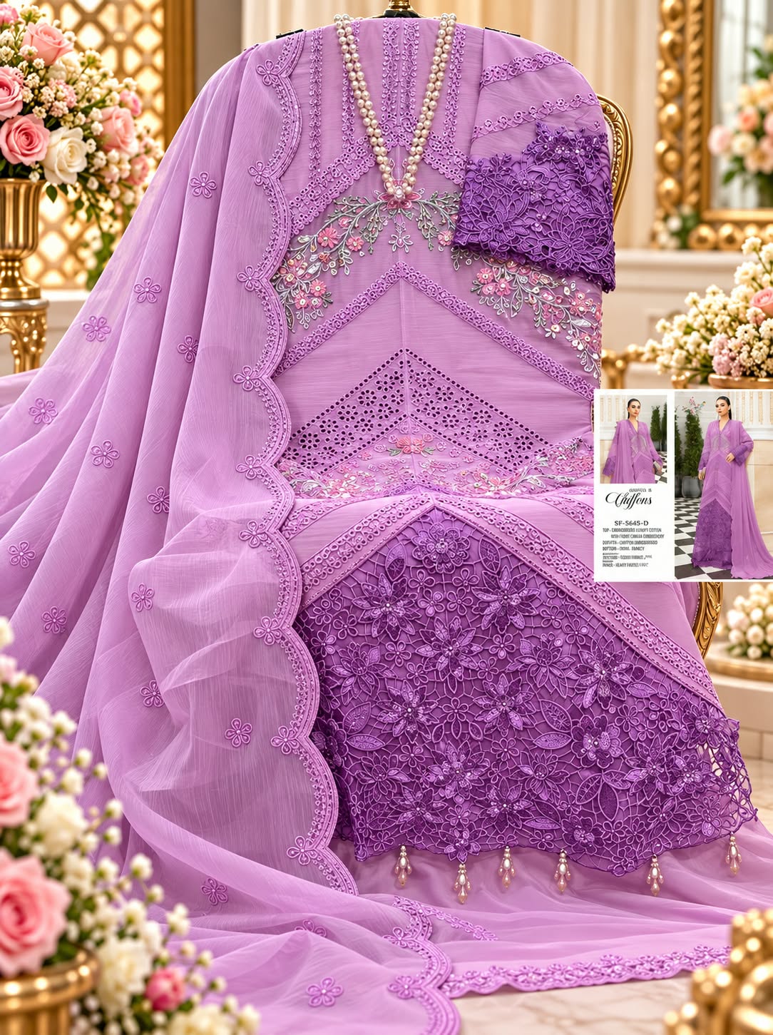 Sf 5645 Shree Fabs Chiffon Pakistani Salwar Suits Supplier India