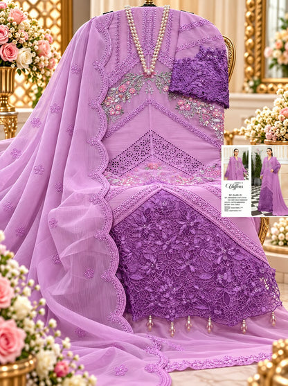 Sf 5645 Shree Fabs Chiffon Pakistani Salwar Suits Supplier India