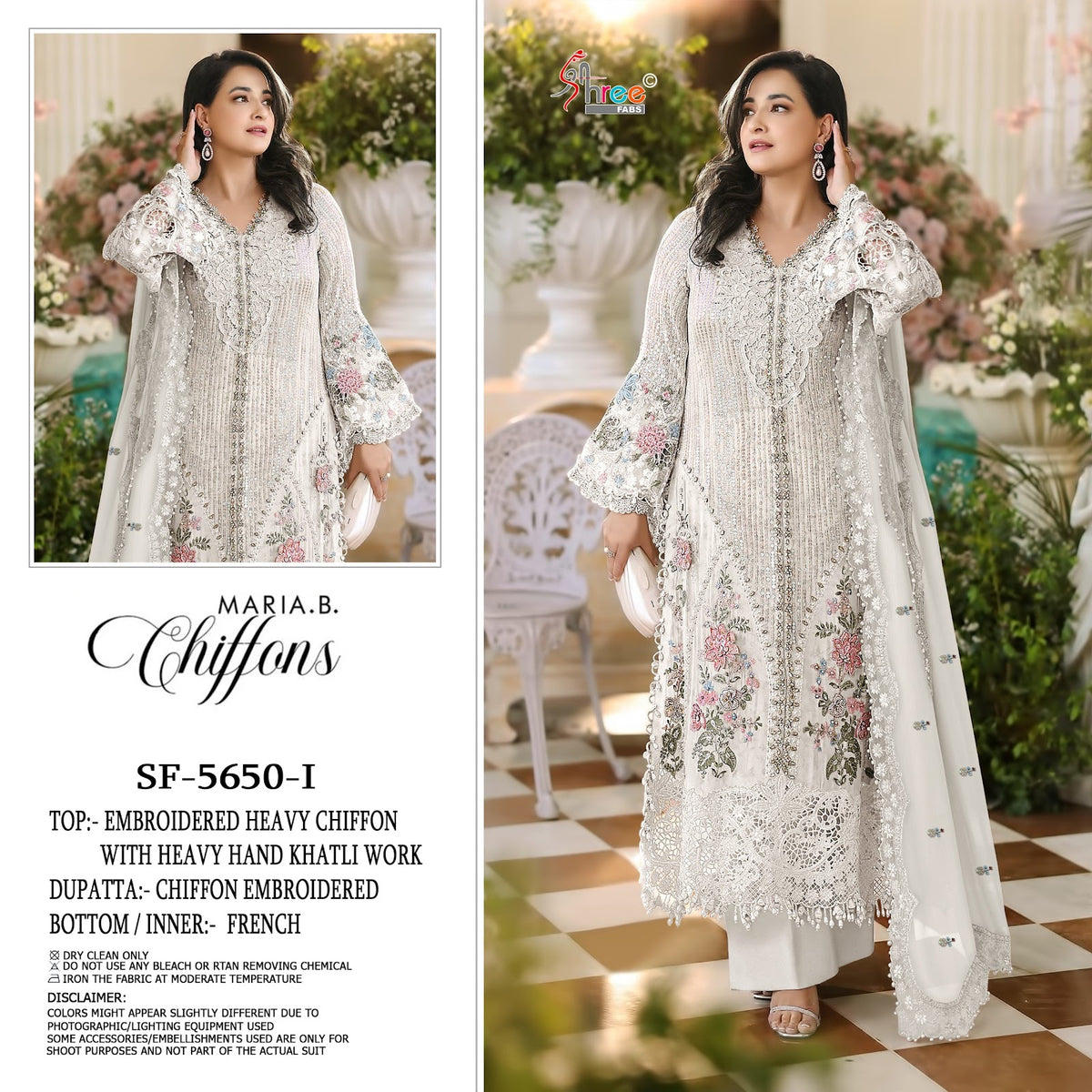 Sf 5650 Ijkl Shree Fabs Chiffon Pakistani Salwar Suits Wholesaler